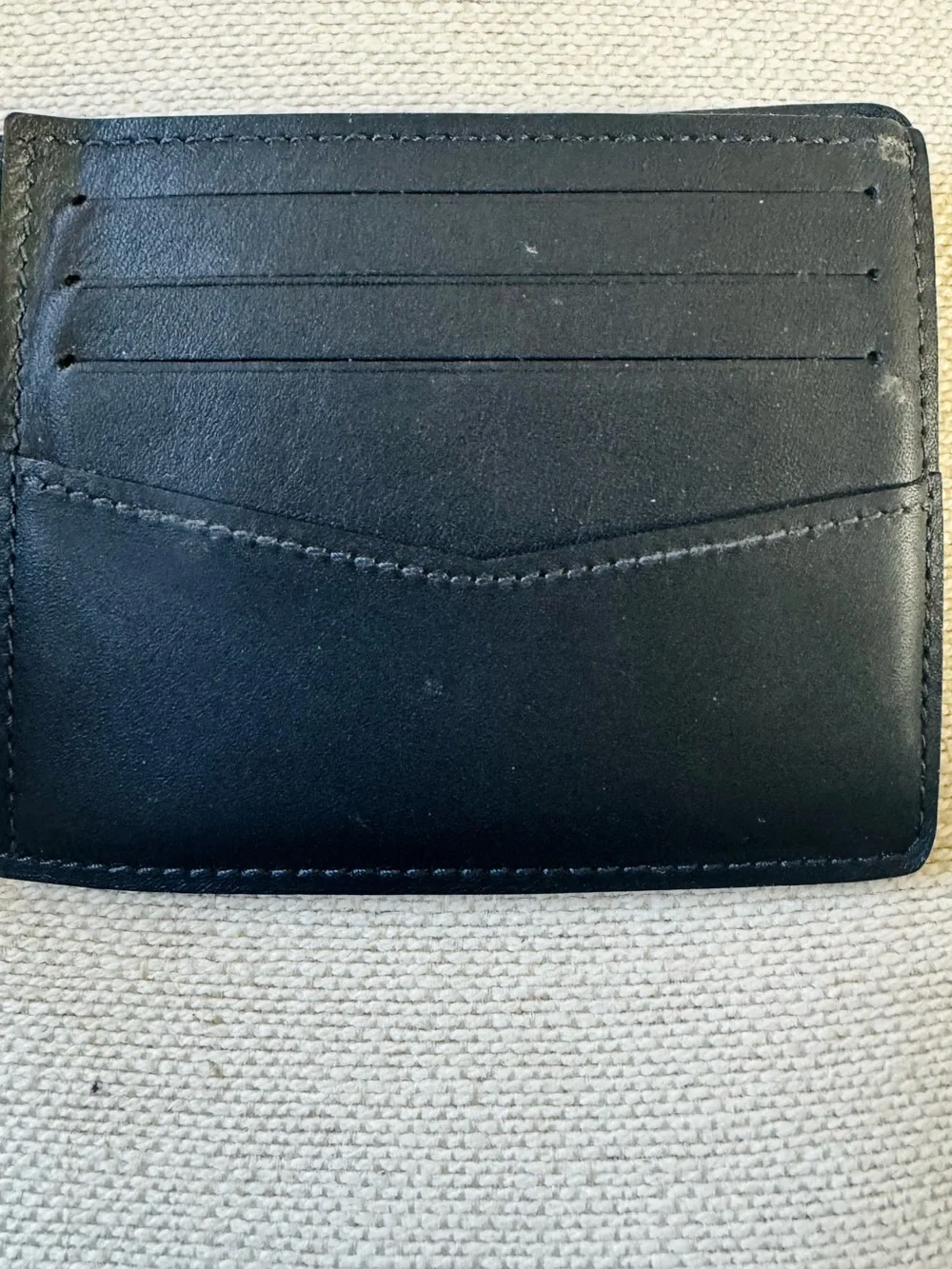 Authentic LV Men's Black Checkered Leather Slender Wallet
